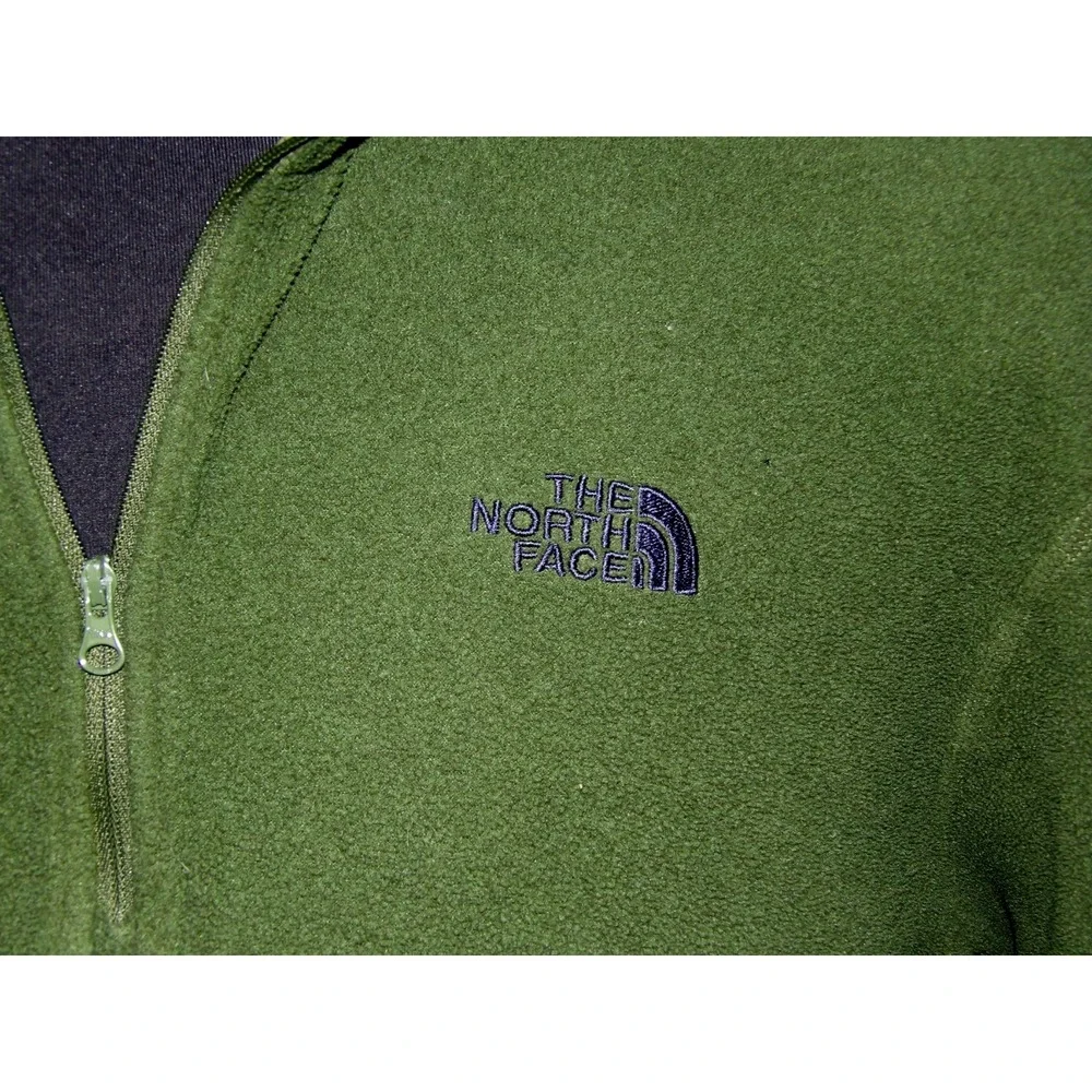 The North Face Dark Green Light Weight 1/4 Zip Fleece‎ Jacket Men's Large